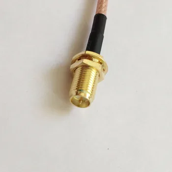 

ALLISHOP RP SMA Female Nut Bulkhead to SMA Male Crimp RG316 Coax Cable Jumper Pigtail 15cm