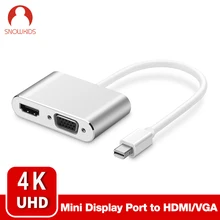 Snowkids VGA переключатель сплиттер мини DP к HDMI VGA для MacBook порты расширения для поверхности ноутбука/поверхности книги/поверхности 3/студии