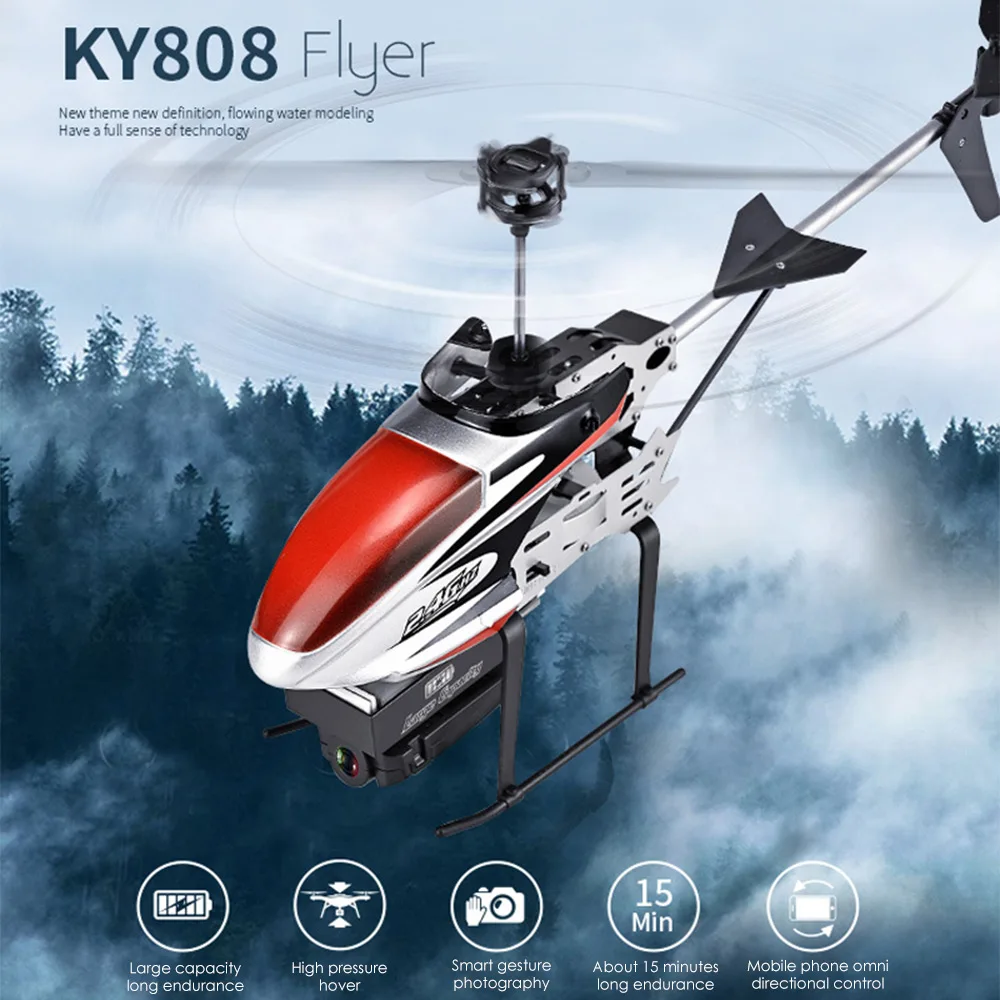 

Official KY808 2.4GHz 3.5CH RC Helicopter with Air Pressure Fixed Drone 1080P/30W Aerial Remote Control Quadcopter Toy Kids Gift