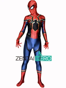 

Free Shipping DHL Iron Homecoming Spider-Man's Avenger Suit in Marvel Cinematic Universe Superhero Costume For Adult Halloween