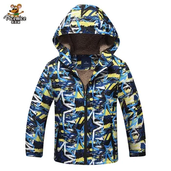 

Boys Winter Jackets 2020 New Children Hooded Windproof Polyester Sherpa coat boy Sports Soft Berber Fleece jacket For 3-12 years