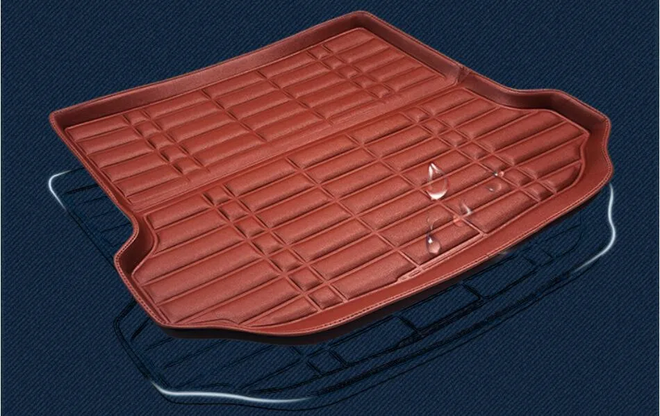 For Honda FIT JAZZ 2008 2013 Cargo Liner Trunk Mats Auto Boot Mat High