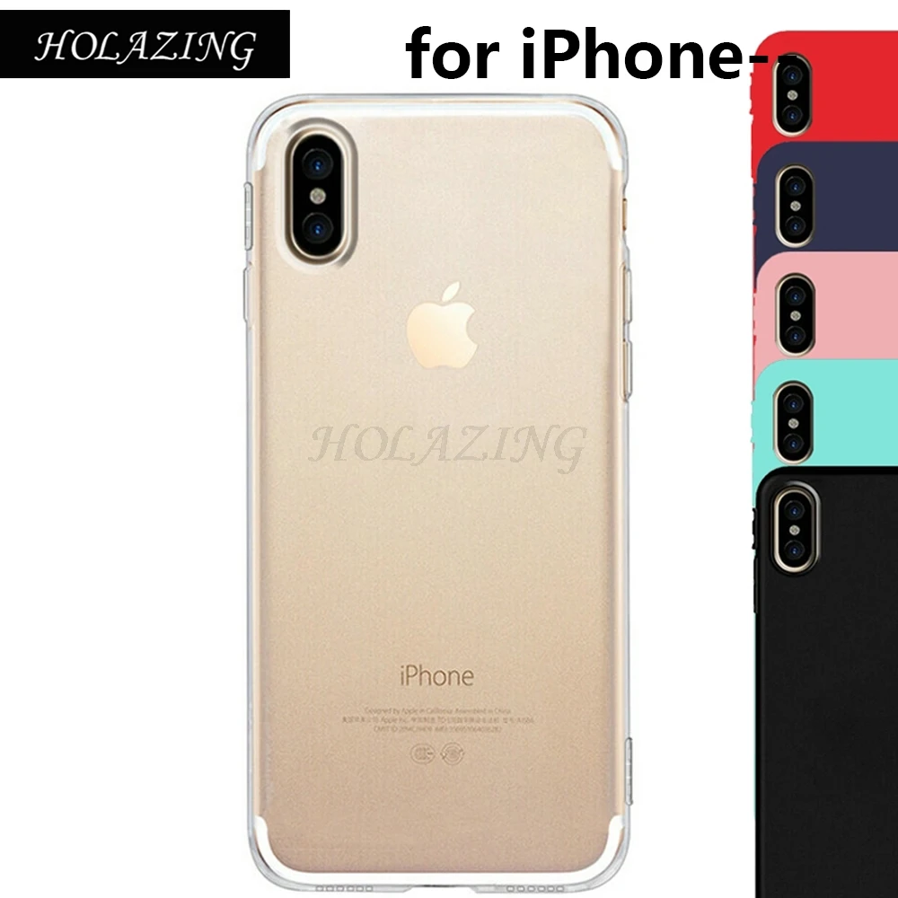 

Clear Transparent TPU Gel Rubber Soft Silicone Case For iPhone XS Max XR X 7 8 Plus 6S Cover Ultra Thin Protective Skin Cover