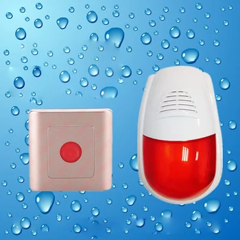 

Wireless Sound Light Alarm System with Back Up Battery Emergency Call System with Call Button