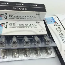 100 шт. GS H2s запасные части для электронных сигареты атомайзер с двойной катушкой обновленная катушка испарителя H2, mt3s, t3s, t3d, H2S/GS Vcore3