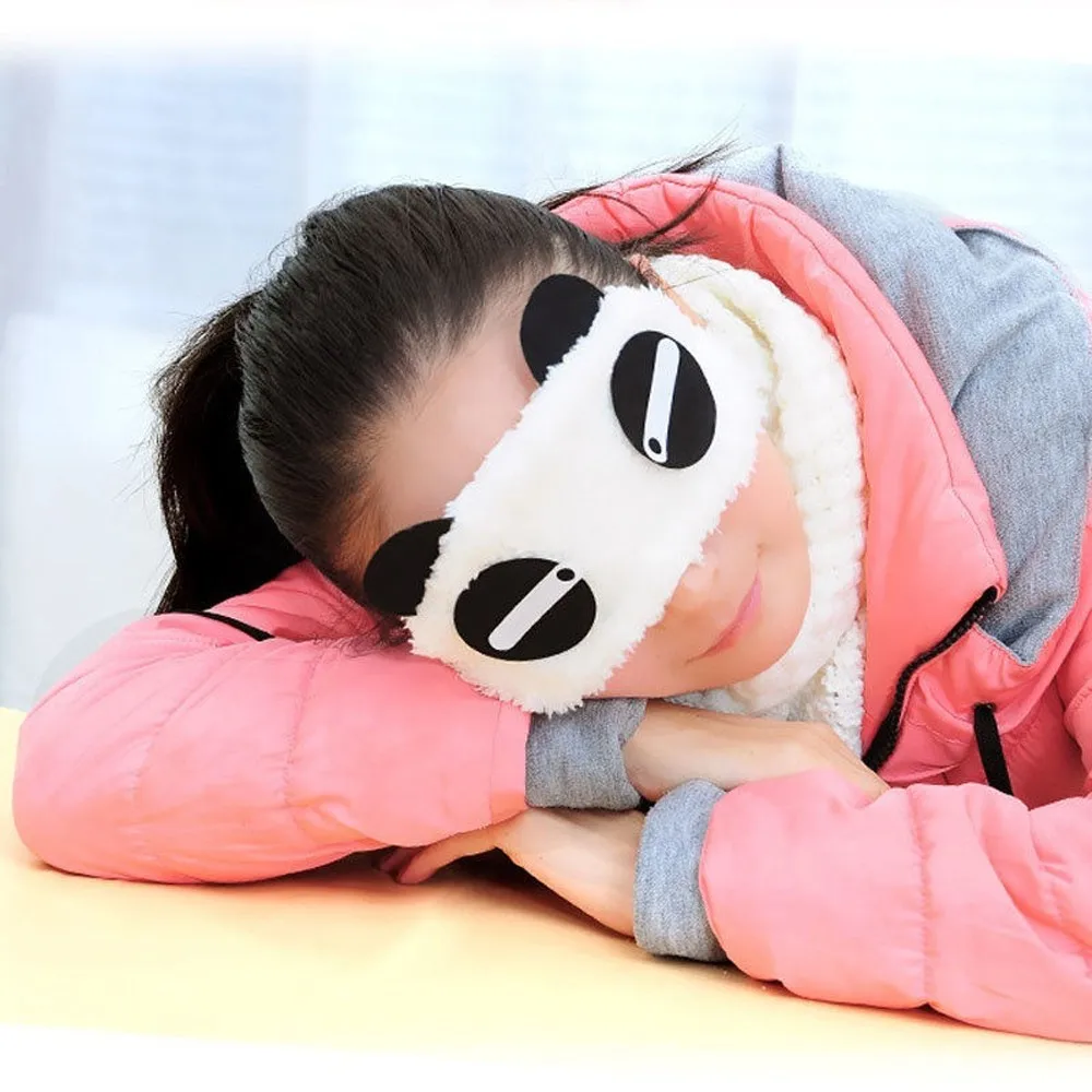 1 шт. портативная мягкая маска для век с изображением панды из мультфильма для сна, спа, сна, глаз, маска для глаз, повязка на глаза, путешествия, отдых для сна