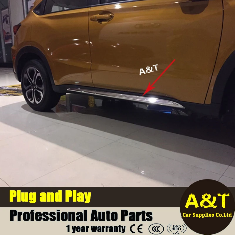 

A&T For Honda XRV Door bumper strip chrome trim car styling 2015 For XRV Aprons highlight bar car Body stickers Car Accessories