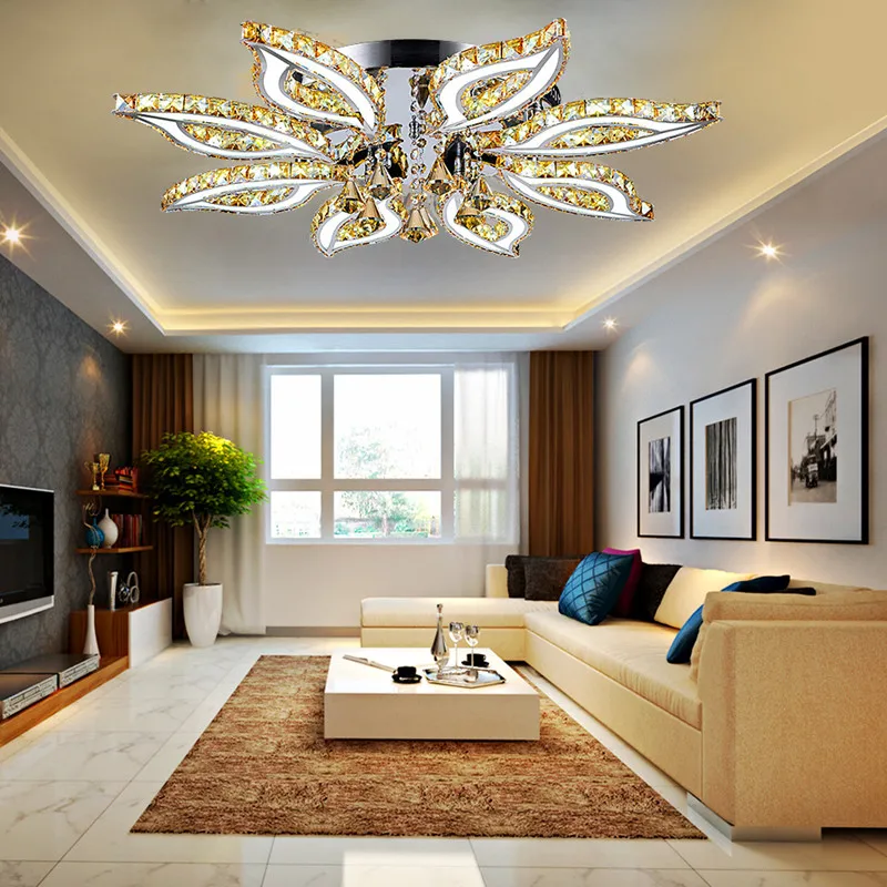 Luxury fashion atmosphere living room crystal ceiling lamp creative