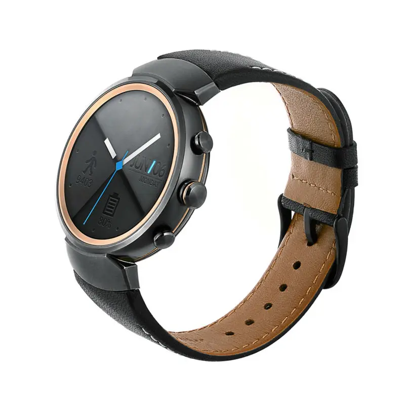 Для ASUS ZenWatch 3 Band, винтажный ремешок для часов из натуральной кожи, сменный ремешок для часов с безопасной металлической застежкой