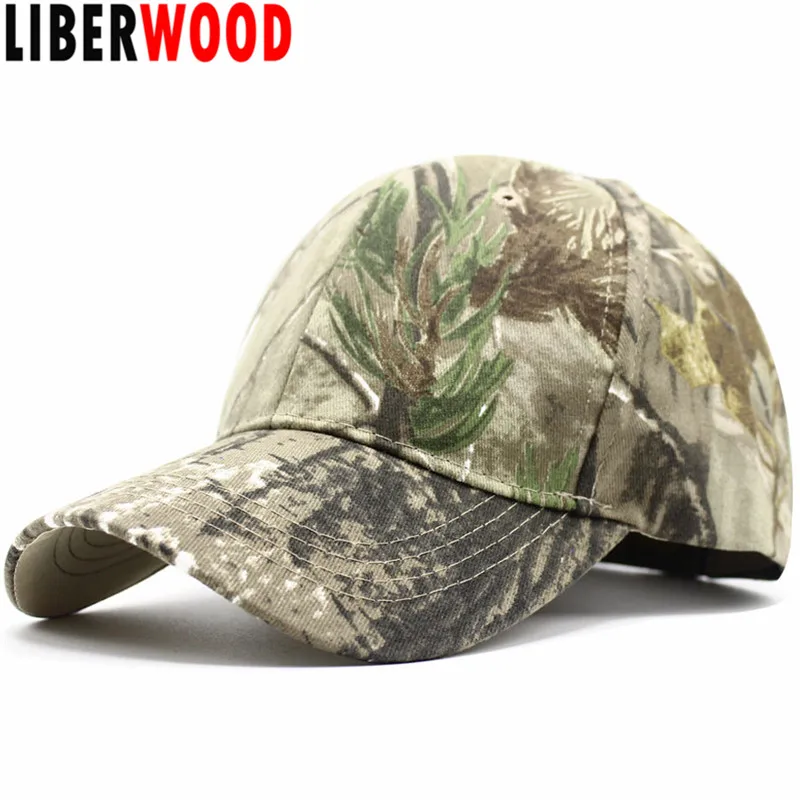 LIBERWOOD Cotton Camouflage Hunting Fishing Hat Summer Camo Tactical