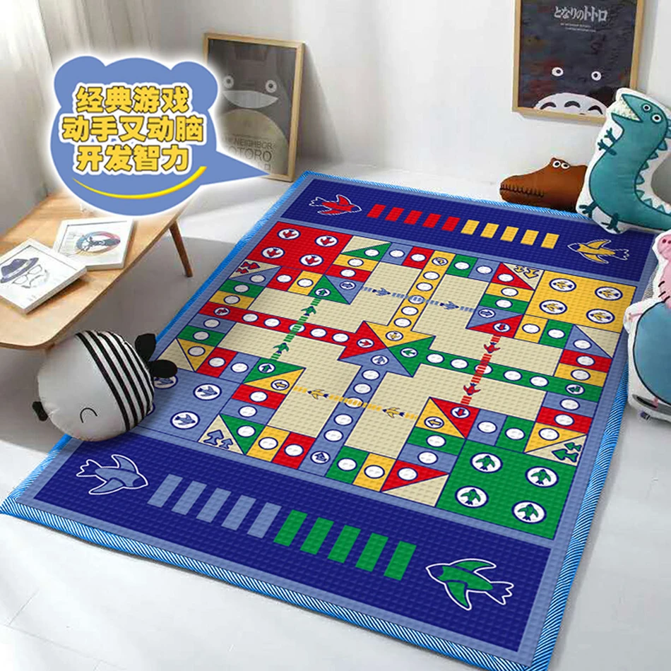 Aeroplane Chess Crawl Puzzle Mat Flying Set Waterproof Play Ludo Game Baby Children Educational WJ217 3