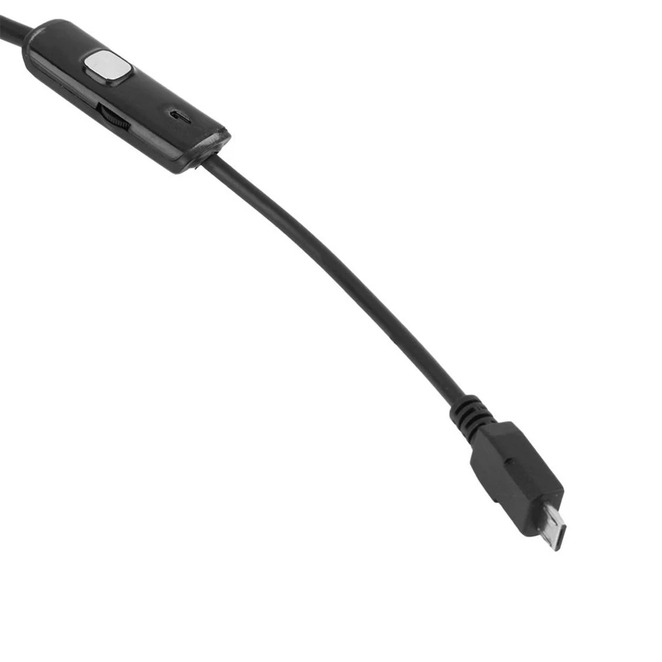 1 м кабель смартфон мягкий провод камера USB эндоскоп 7 мм объектив для Android ПК водонепроницаемый осмотр трубы видео бороскоп