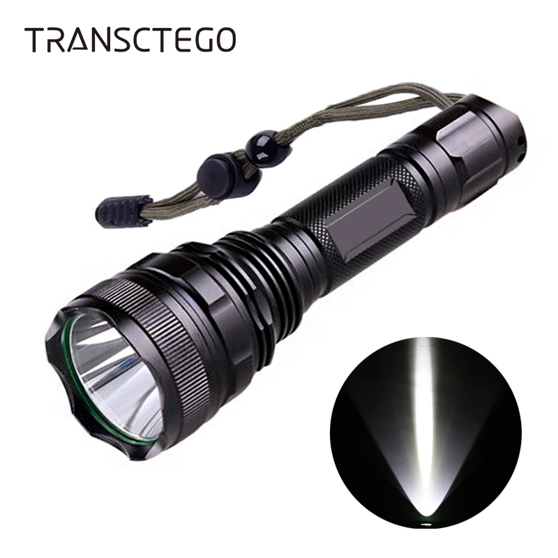 

LED Flashlight 18650 T6 LED Tactical Flashlight Portable High Power Rechargeable Waterproof 5 Modes Powerful Hunting Flashlight