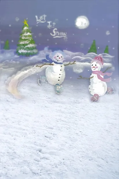 

200Cm*150Cm Fundo Christmas Snowman Snow3D Baby Photography Backdrop Background Lk 2003