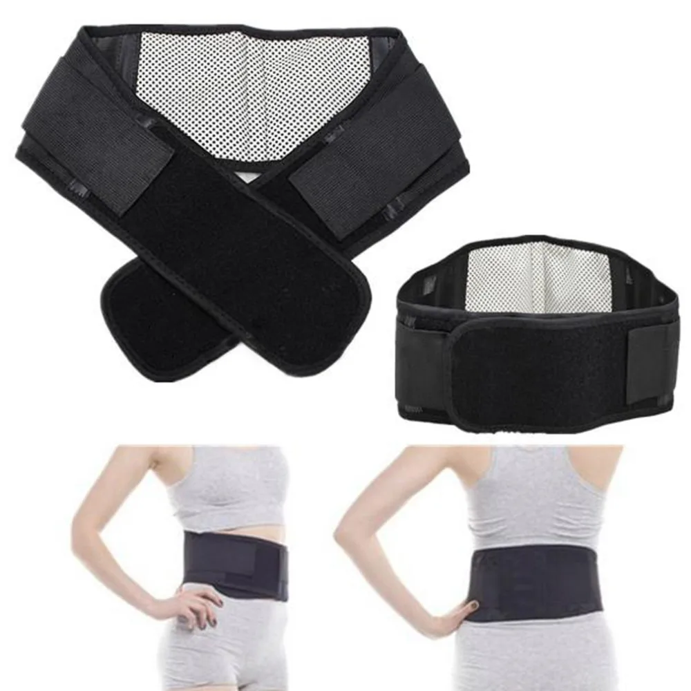 Self heating Therapy Lumbar Support Brace Hot Breathable Mesh