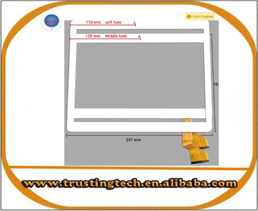 New GT10JTY131 The camera hole is left Touchscreen For Tablet