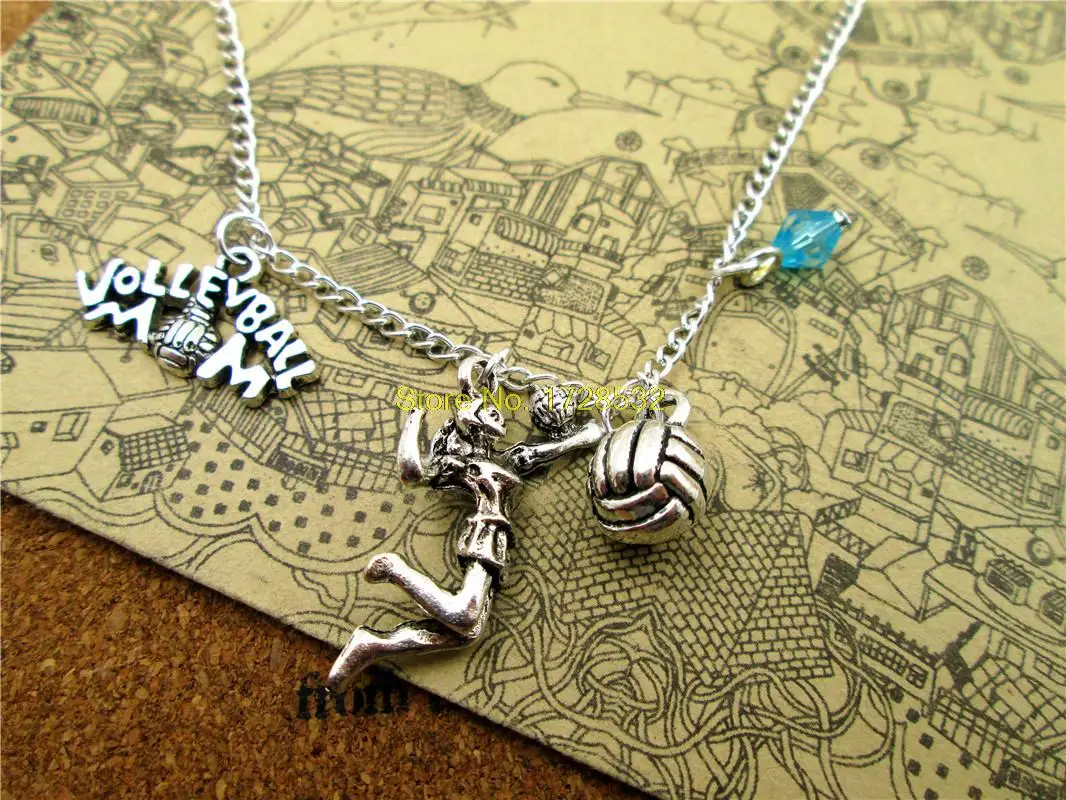 Mode Voli Kalung Olahraga Kalung Antique Perak Voli MM Voli