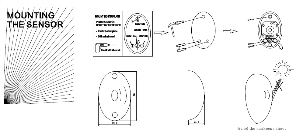 Feixe de Segurança Infravermelho para a Automatização da Porta Universais do Alarme da Segurança Conjuntos Exteriores Fotocélulas Universais Ip55 10 4 Cheap Sensor e detector
