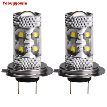 

Lot de 2 ampoules LED H7 Cree XB-D Chips bus CAN pour feux de circulation diurnes 6500 K 50 W Blanc