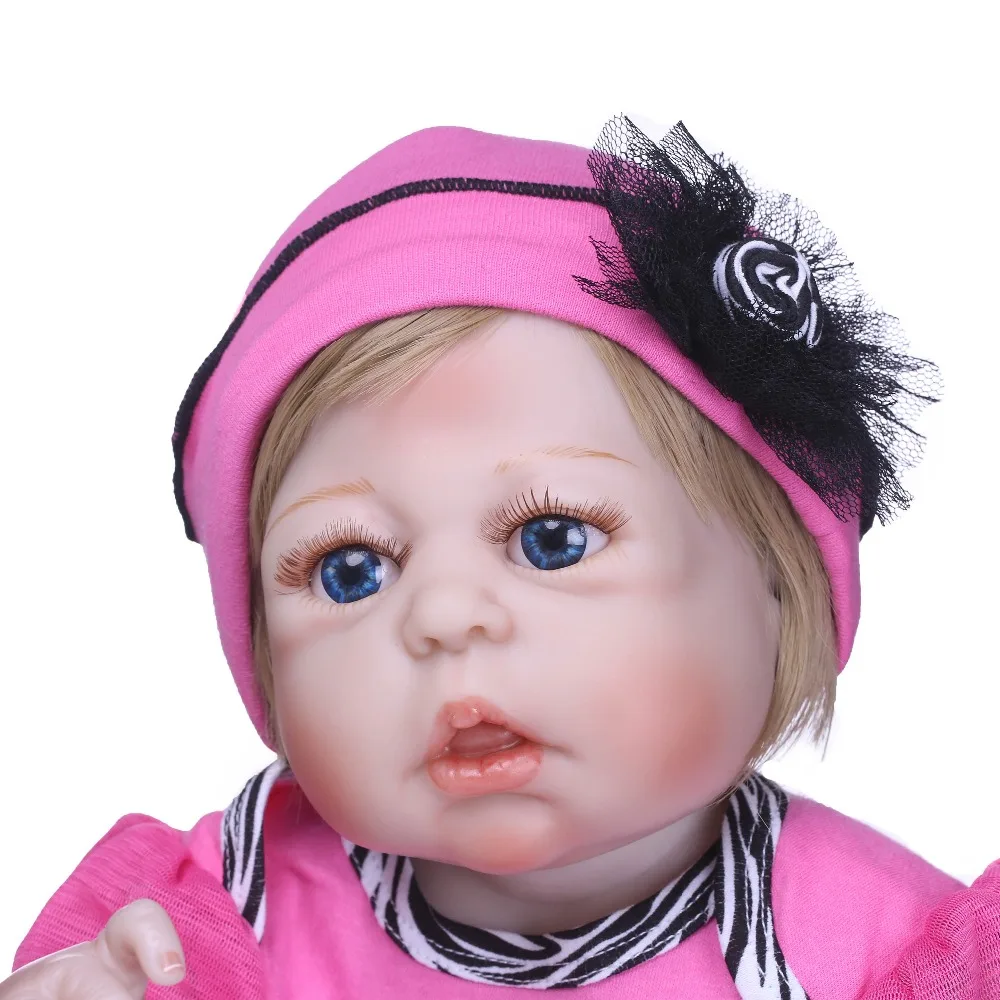 Кукла новорожденная NPK bebes reborn 55 см силиконовая кукла boneca полный подарок на день