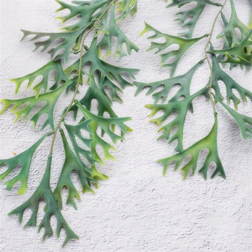 Искусственный пластиковый настенный рога ротанга настенное крепление растение зелени искусственное домашнее растение Рождество DIY Украшение рога ротанга
