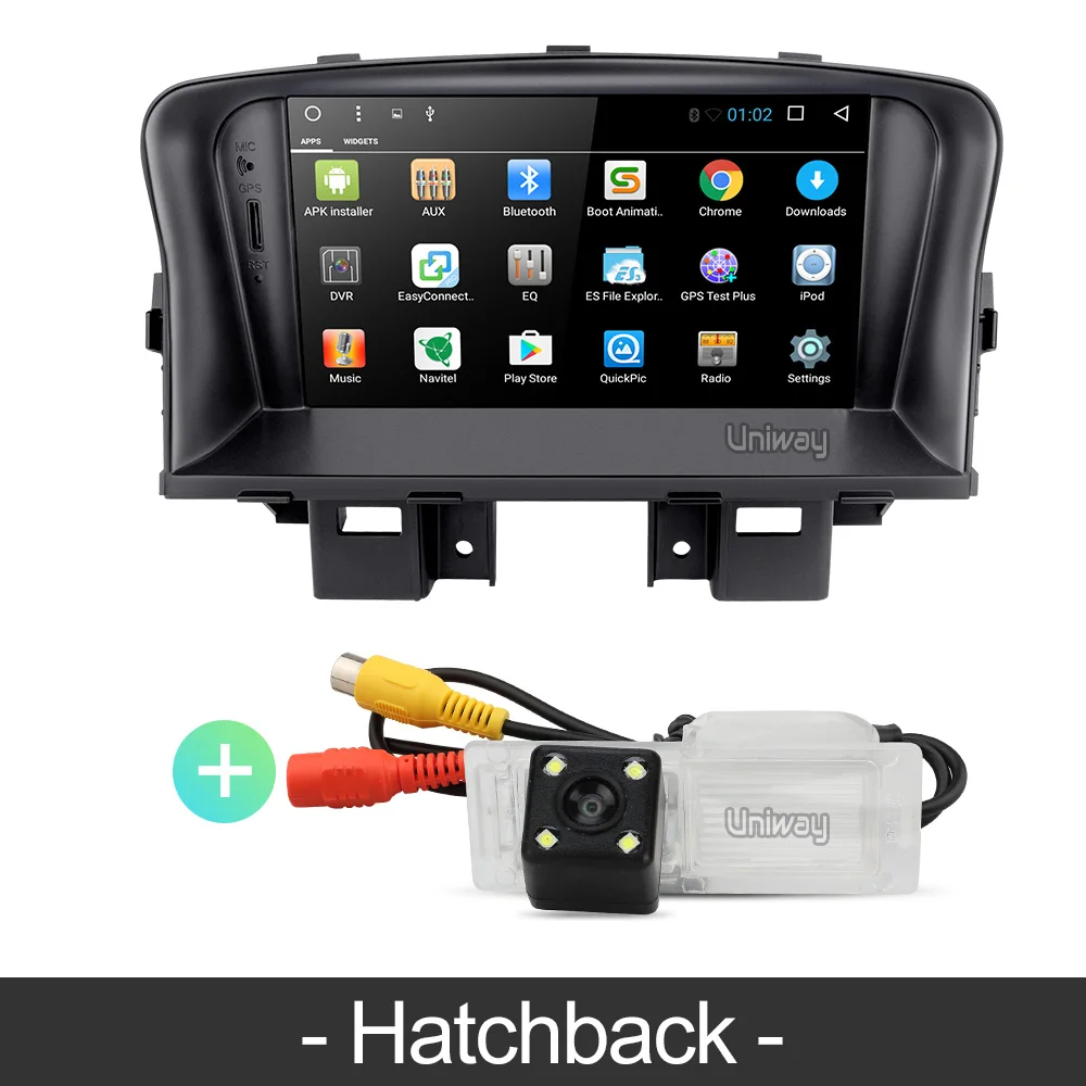 Uniway ZLKLZ7071 2G+ 3 знака после 2G android 8.1car dvd для chevrolet cruze 2008 2009 2010 2011 2012 2013 автомобиль радио gps навигации - Цвет: hatchback camera