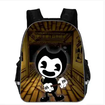 

3D Kids Schoolbags Bendy and The Ink Machine backpack Printing for Teenage Children Book Polyester For Boys Girls Mochila