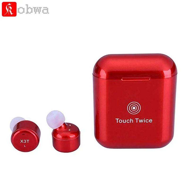 

Kobwa X3T Earphone Touch Control Wireless Bluetooth Headset Mini Sport Earphones With Charging Case for xiao mi Smart Phone