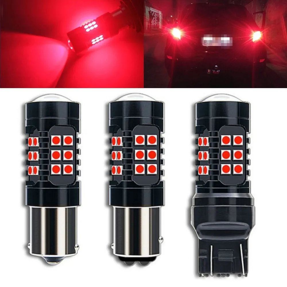 Мигающие красные светодиодные лампы Fuleem 30 SMD 3030 7443 T20 1156 1157 для стоп