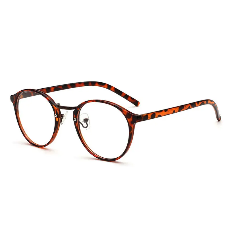 LIKEU'S/Новинка, круглые очки с прозрачными линзами, оправа, милые женские модные большие оправы для очков, прозрачные оптические прозрачные очки - Цвет оправы: NO.4