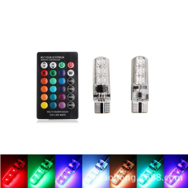 RGB Canbus светодиодный T10 W5W 194 168 габаритный парковочный фонарь клиновидный свет для