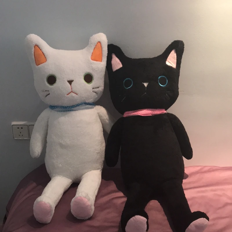Dorimytrader Quality Kawaii Animals Cat Plush Toys Soft Cuddly Black and White Cats Doll for Kids and Adults Gift 31inch 80cm DY50229(14)