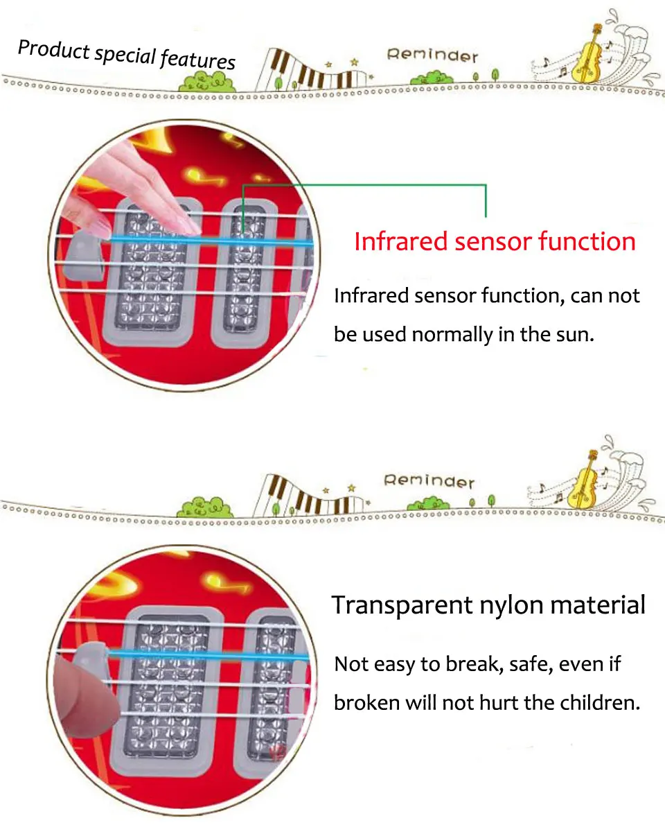 4 струны флэш музыка электрогитара дети музыкальные инструменты Развивающие игрушки для детей