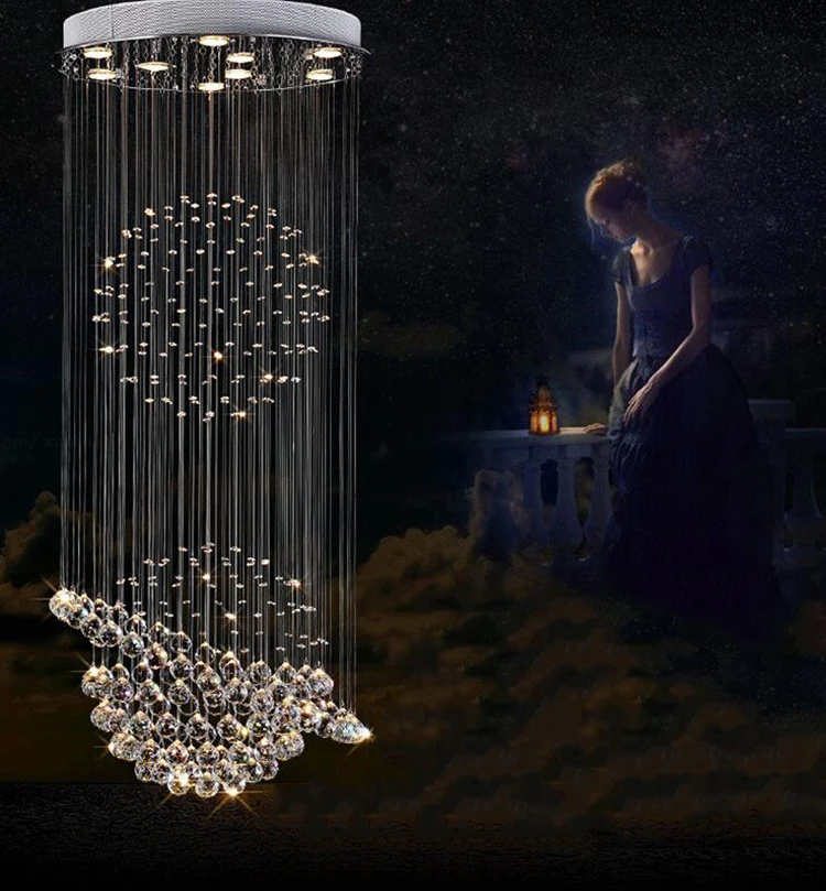 Discount jmmxiuz 2018 HOT selling New Modern K9 LED Crystal Chandelier Crystal Lamp 100% Guarantee 0