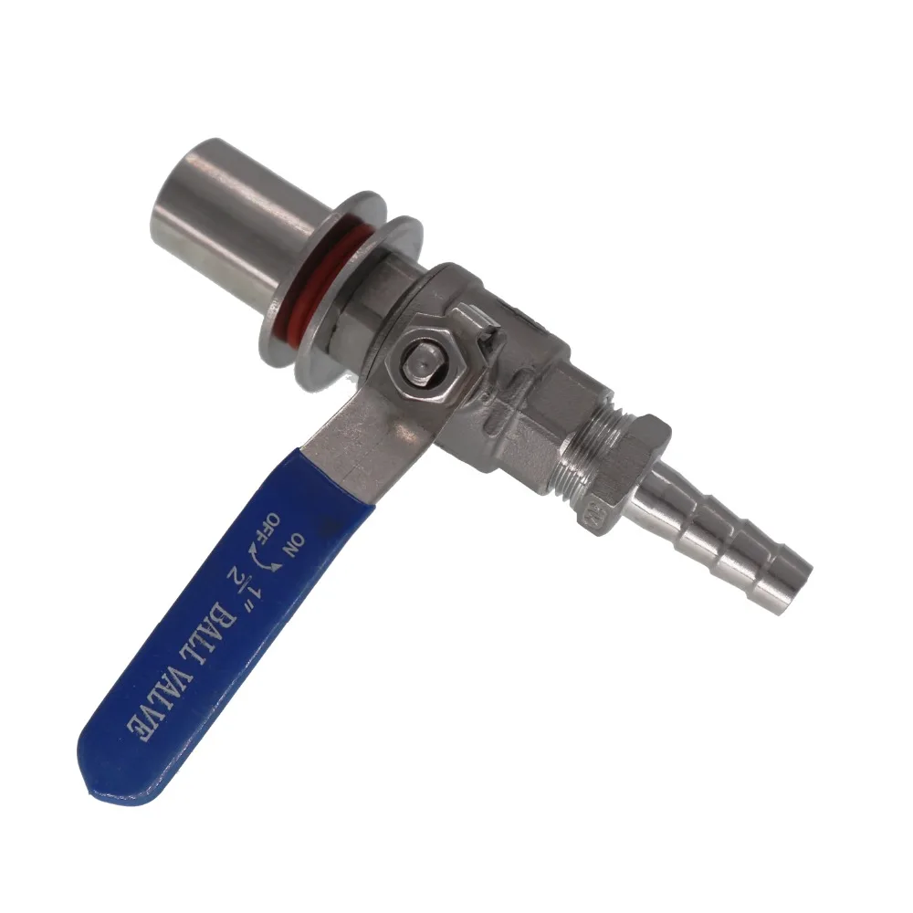 

Stainless Steel Ball Valve 1/2" Barb Pipe Weldless Compact Kettle Ball Valve Homebrew,bulkhead Ball Valve
