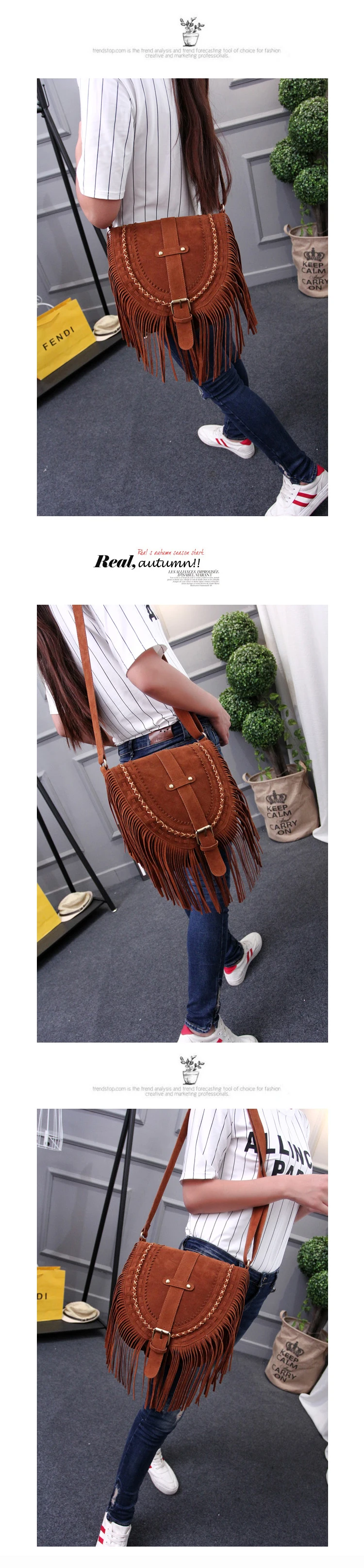 Fringe Tassel  Women Fringed Messenger Bag  shoulder bag Boho Hippie Gypsy Bohemian Tribal Ibiza Style Cross body Bag (7)