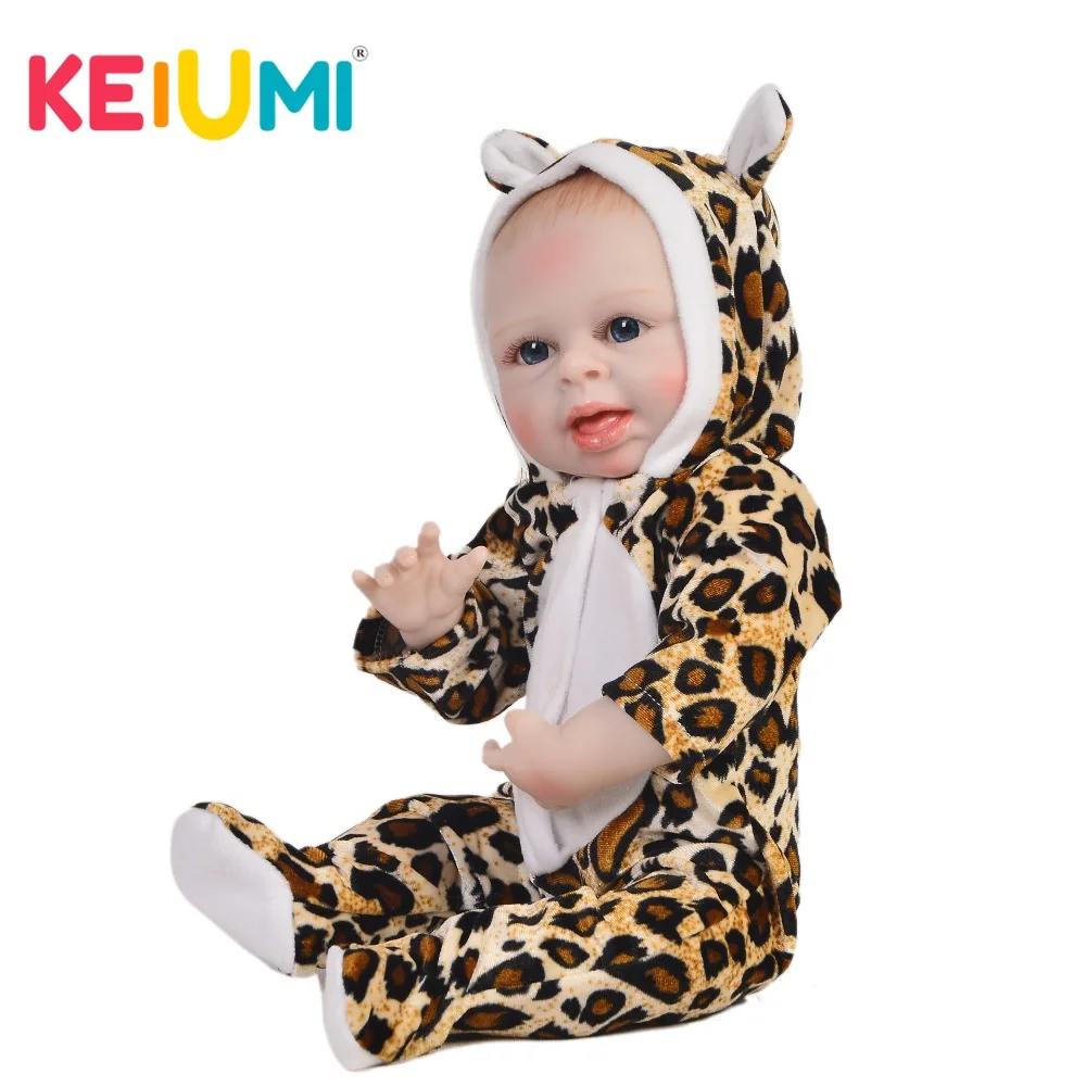 

KEIUMI Newest 19'' Reborn Baby Full Body Silicone Vinyl Lifelike Reborn Dolls Babies 45 cm Boy Playmate Cosplay Tiger DIY Toys