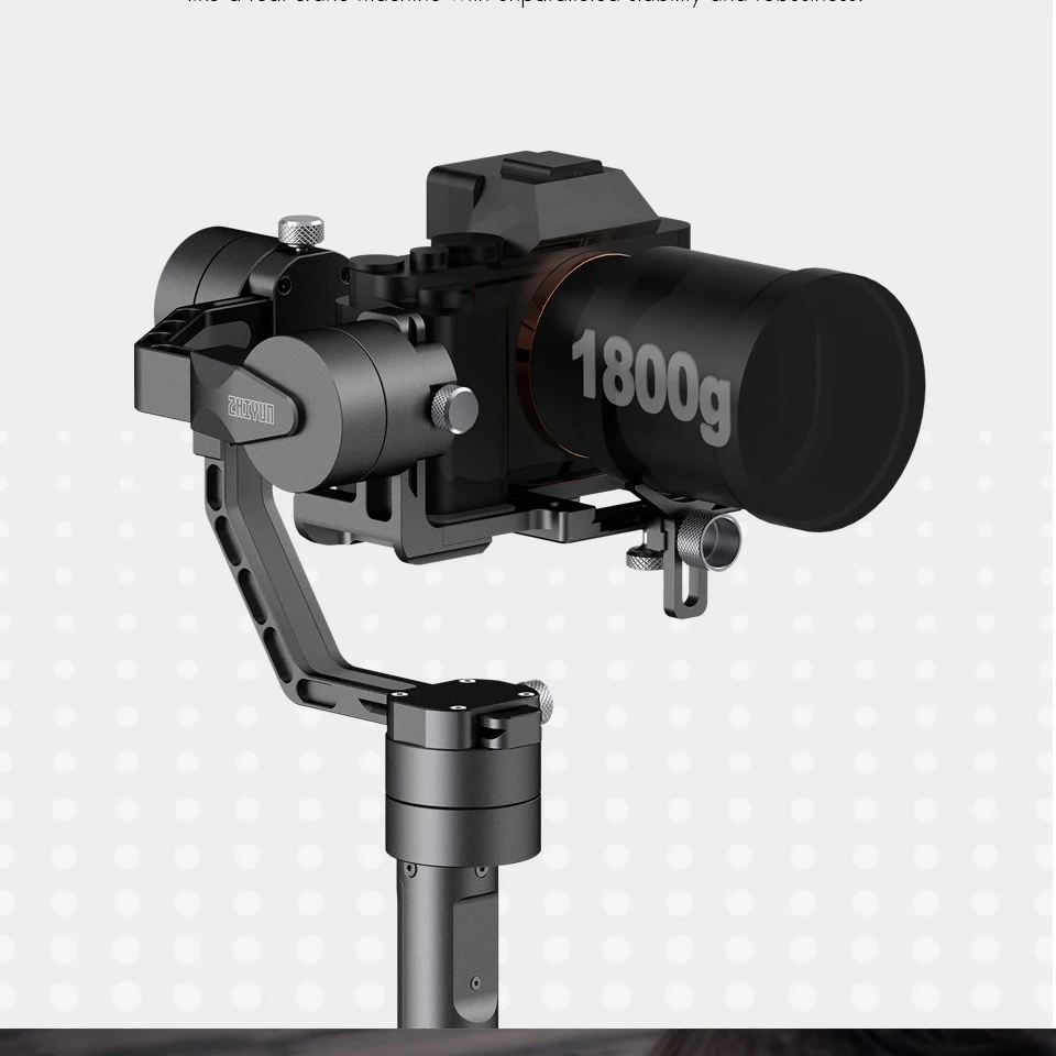 ZHIYUN официальный кран V2 3-осевой портативный монопод с шарнирным замком 360 градусов стабилизатор для DSLR Камера для sony A7/цифрового фотоаппарата Panasonic LUMIX/Nikon/Canon M