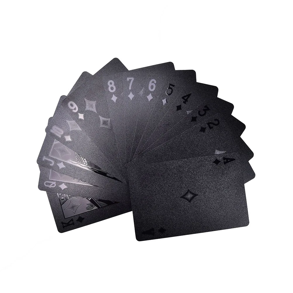 

Waterproof Playing Cards Plastic Cards Collection Black Diamond Poker Cards Creative Gift Standard Playing Cards Poker