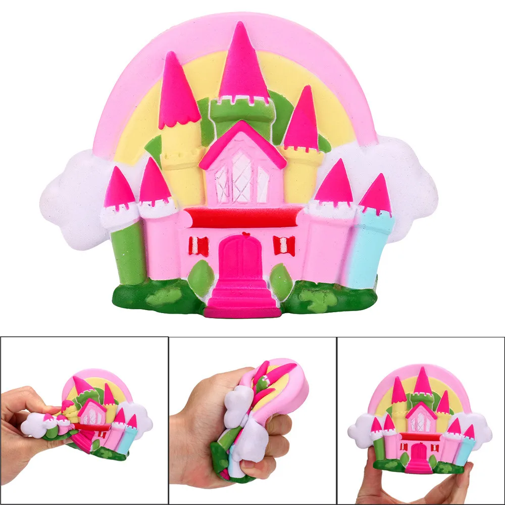 1 шт. игрушка-давилка Kawaii очаровательная игрушка медленно поднимающийся мультяшный сказочный замок Ароматические рельефные игрушки подарки сжимаемая игрушка для детей C625