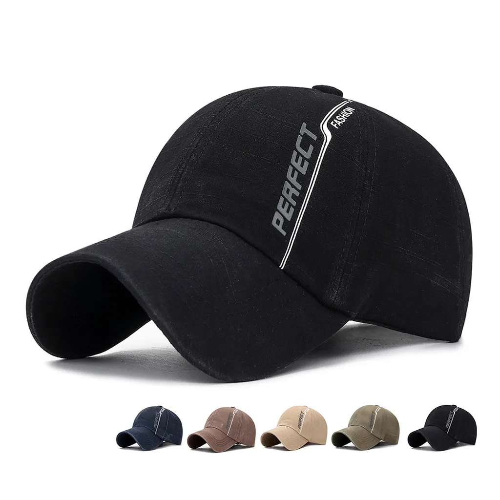 

Baseball Cap Men Washed Cap Sport Hip-Hop Cotton Adjustable Baseball Cap Blank Solid Hat Headwear Gorras Para Hombre