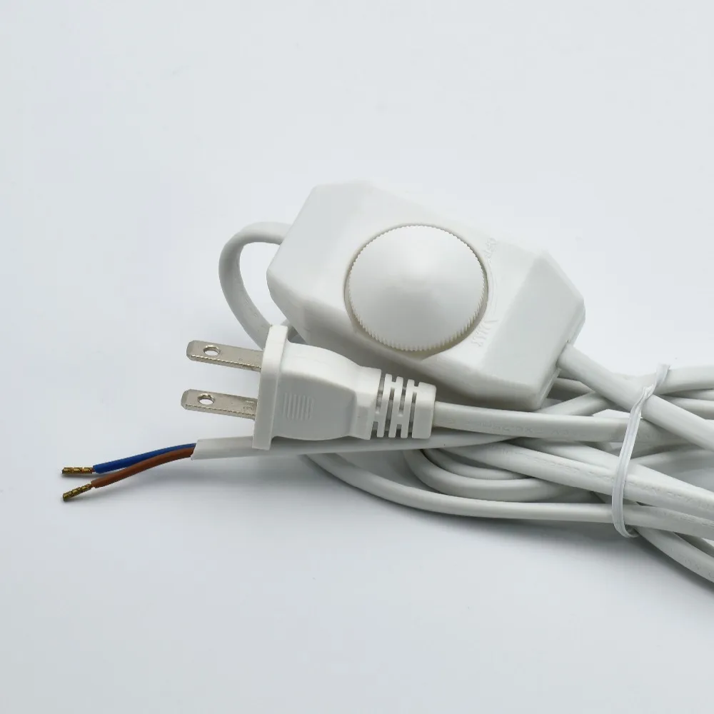 1.8M 110V Lamp Power Cord Dimming Switches Wire VDE Certified 2*0.75mm2