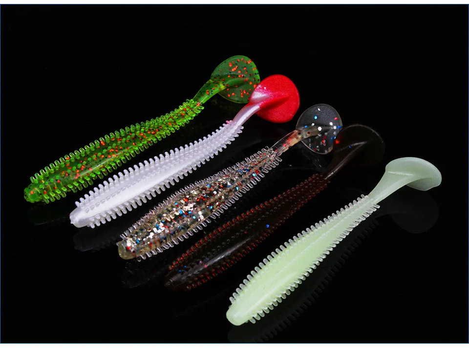 GLUREE-5PcsLot-Soft-Lure-6cm-9cm-Fishing-Lure-T-Tail-Sea-Cucumber-Artificial-Bait-Worm-Swimbait-Fishing-Tackle-Multicolor_02