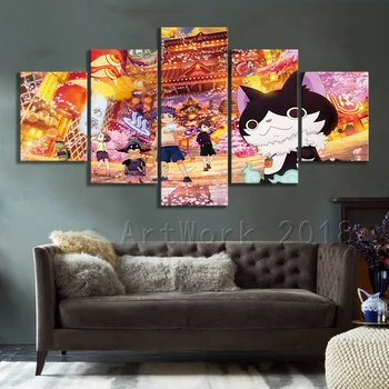 

HD Picture Print YO KAI WATCH FOREVER FRIENDS Cartoon Movie Poster Art Wall Decor Paintings for Kids Bedroom Decor