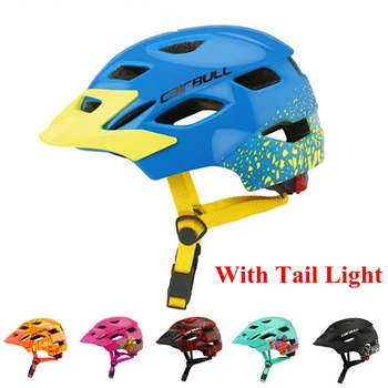 

UltraLight Boys Girls Bicycle Helmets Children City Road Cycling Helmet with Tail Light For Outdoor Sports Riding Skating