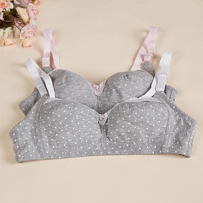 

Cute girl bra Japanese girl cute series of new cotton underwear no rims Seamless thin mold breathable lace 1208 #
