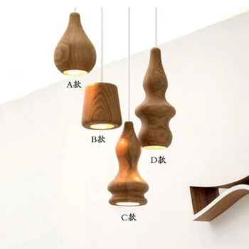 

Japanese Solid Wood Lamp Light Pendant Chandelier for Dining Study Kitchen Island Living Room Office Home Decor