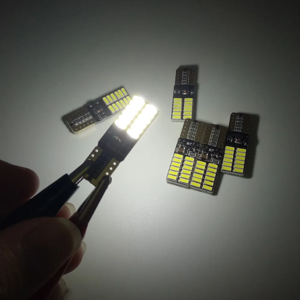 100 шт. CANBUS T10 W5W 194 501 24smd светодиодный ная лампа для автомобиля без ошибок 4014 12 24 В