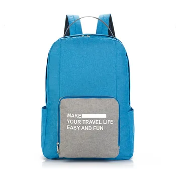 

Reusable Folding Travel Backpack High Quality Waterproof Oxford Folding Backpack Women Men Shoulder Bags