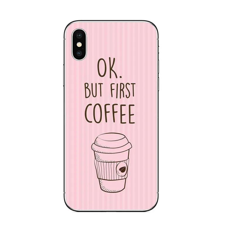 OK But First Coffee Силиконовый ТПУ чехол для телефона IPhone 12 mini X XR XS MAX 11 Pro 6s 7 8 PLUS 5S SE 2020